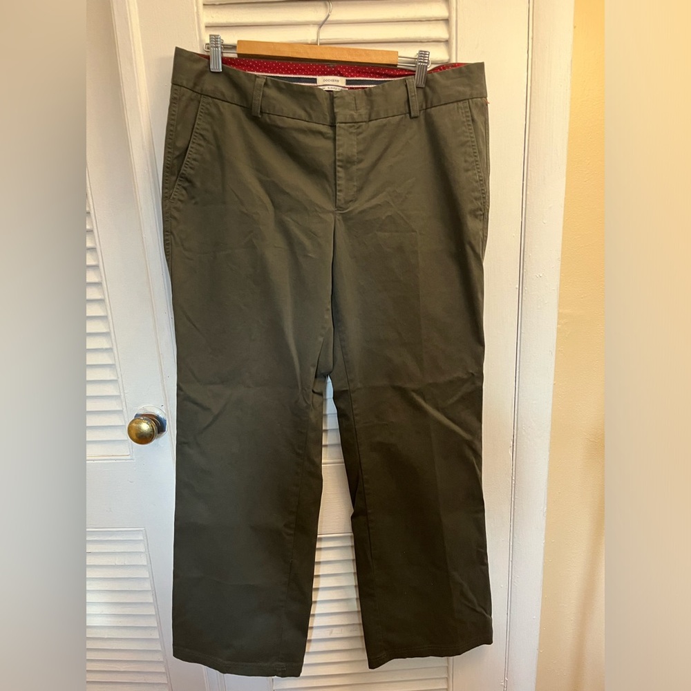 Dockers women’s slightly curvy green capri khaki pants. Size 14. EUC